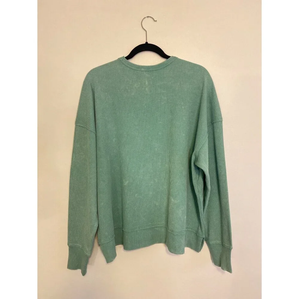 NWT Seven7 Waffle Knit Mint Green Crewneck Top Size XXL - Picture 6 of 6